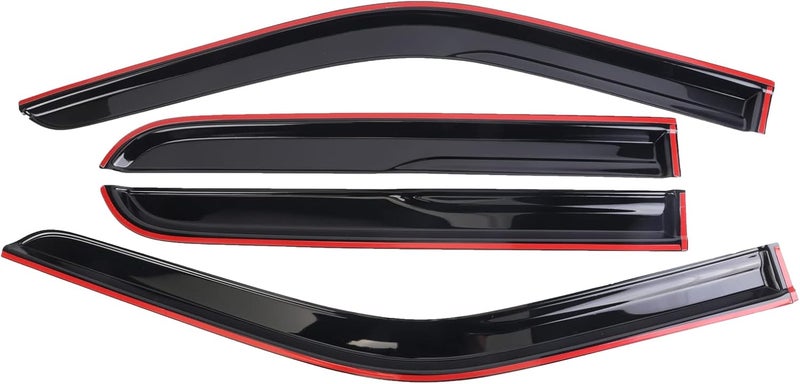 WONSABON Window Visors Rain Guards Deflector 4 Piece Set for 2014-2018 Chevrolet Silverado & GMC Sierra 1500 2500HD 3500HD Crew Cab 94536 - Image 3